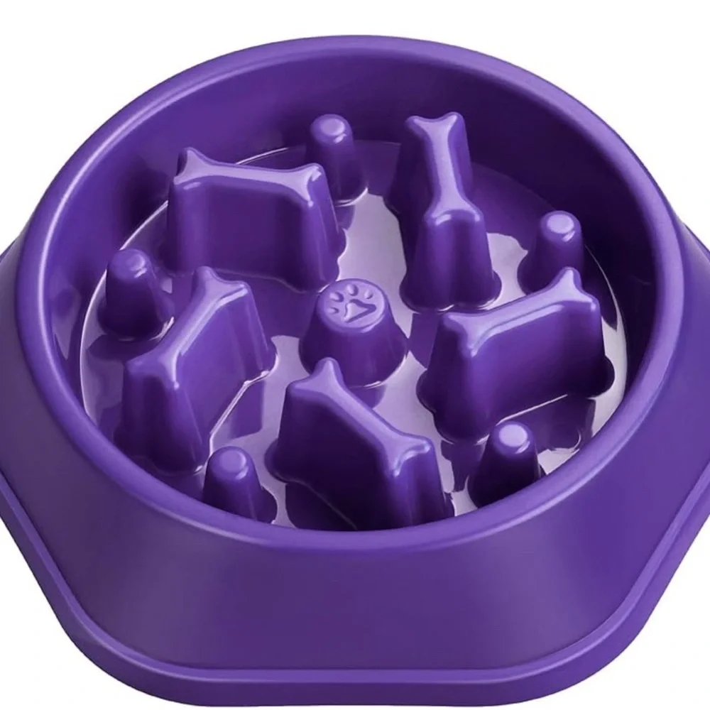 PetMate Purple Interactive Dog Feeder Bowl